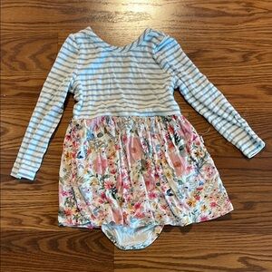 Striped Floral Baby Dress